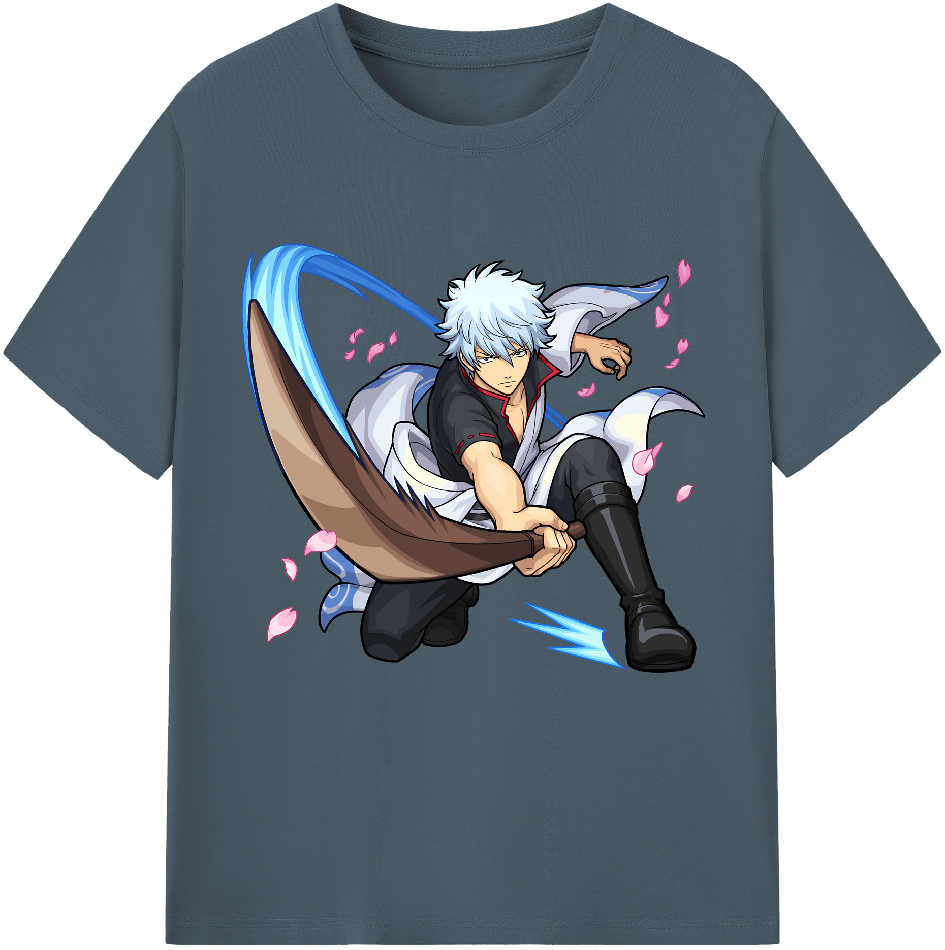 （画像用） ぎんたま 坂田銀時（さかたぎんとき） 神楽 志村新八（しむら しんぱち） GINTAMA Sakata Gintoki Kagura Shimura Shinpachi 綿100％半袖Tシャツ（フロントプリント）